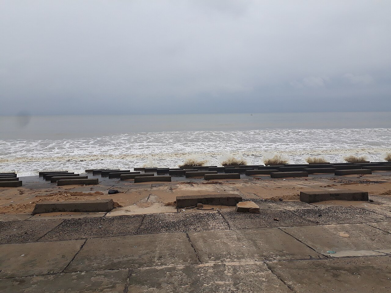 Scenic Digha sea beach promenade and coastal holiday resorts in Purba Medinipur