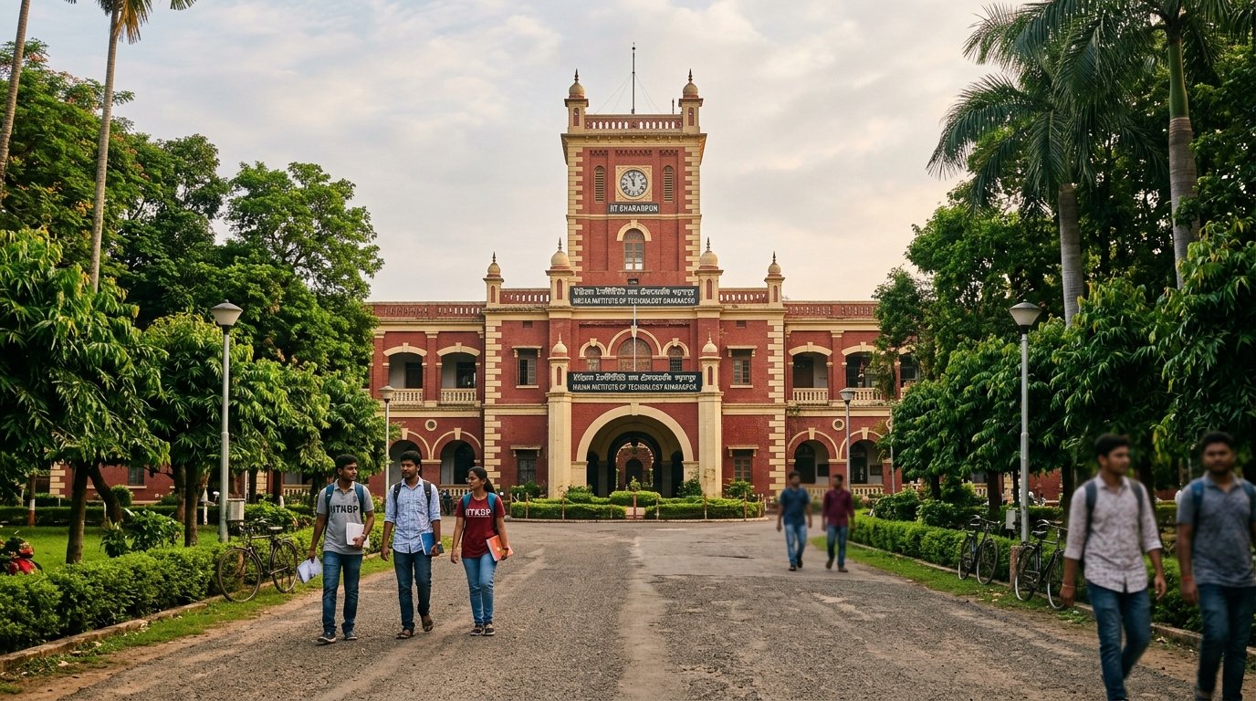 Iconic IIT Kharagpur campus and engineering students in Paschim Medinipur, West Bengal